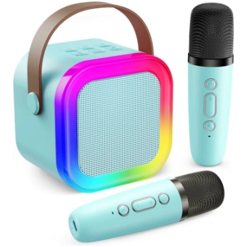 Pārnēsājams karaoke Bluetooth skaļrunis ar 2 mikro