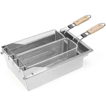 Onlyfire Edelstahl Frittierkörbe Set mit Abnehmbar