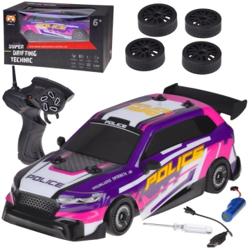 Remote controlled drift car with backlight and rep
