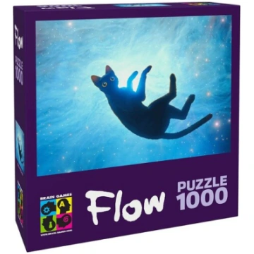 FLOW Puzzle 1000 - melnais kaķis Brain games