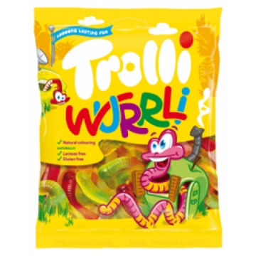 Želejkonfektes TROLLI Wurrli 100g