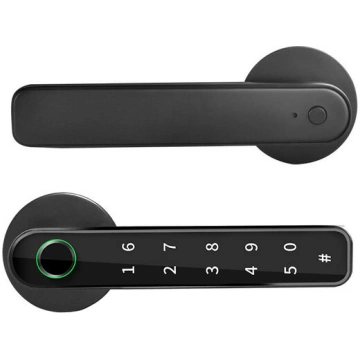 Smart biometriskā durvju slēdzene ar rokturi Dark