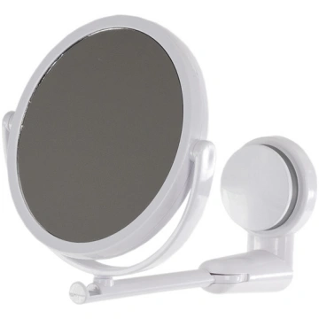 Round mirror with suction cup