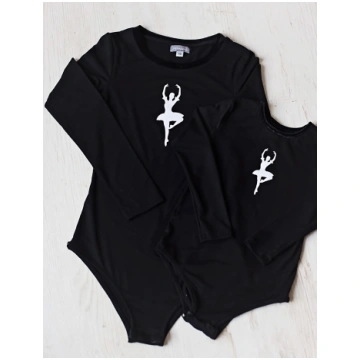 MINIMI melns triko „White ballerina“