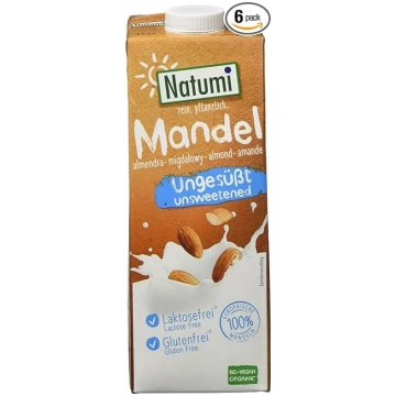Natumi mandeles dzēriens – nesaldināts, bioloģisks