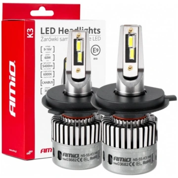LED spuldzes K3 Series H4 12V 6000K canbus AMIO-03