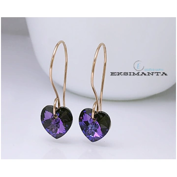 Bronzas Auskari ar Swarovski Kristāliem Eksimanta.