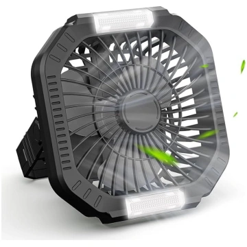 ZWOOS USB kempinga ventilators, 10400 mAh uzlādēja