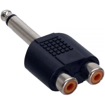 Adapteris Av Inline Jack 6.3mm - Rca (cinch) X2 Me