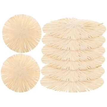Amosfun Set of 8 Coasters Made of Raffia Coasters 