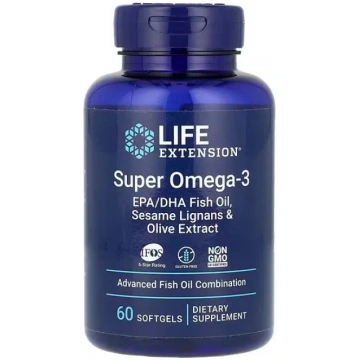 Super Omega-3 EPA/DHA, 60 mīkstās želejas Life Ext