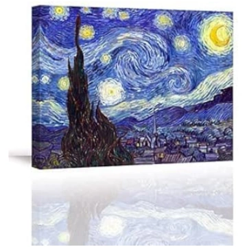 Zvaigžņota nakts ar Van Gogs Glezniecība Reproducē