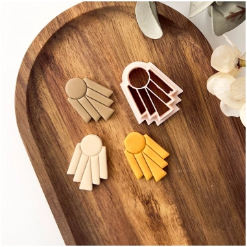 Polymer Clay Cutter, Fan Shapes, Dangle Earring Cu