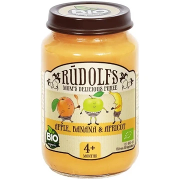 Rūdolfs BIO bioloģisks ābolu, banānu un aprikožu b