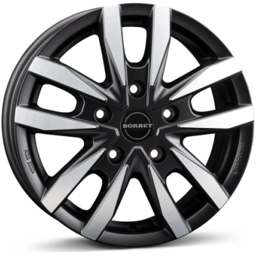 16"" 5x130 Borbet CW5 black polished matt ET66 6.5