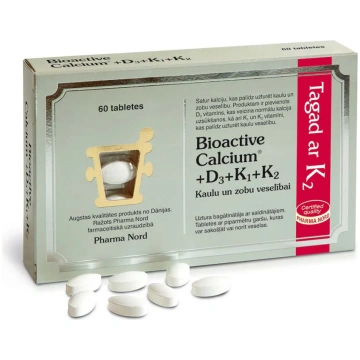 Bioactive Calcium+D3+K1+K2 tabletes N60 Pharma Nor