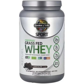 Garden of Life, Sport, Certified Grass Fed Whey, C