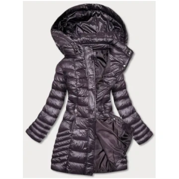 Vieglā stepētā sieviešu ziemas jaka baklažānu (z28