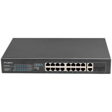 Lanberg slēdžu statīvs 19" 16x 100mb poe+/2x combo