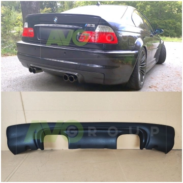 CSL Aizmugurējā bampera difuzors priekš BMW M3 E46