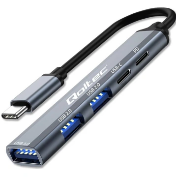Qoltec 53790 USB-C 3.1 5in1 Hub Adapter | USB-C PD