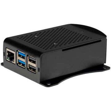 Joy-iT Aluminum case for Raspberry Pi 5 (black, wi