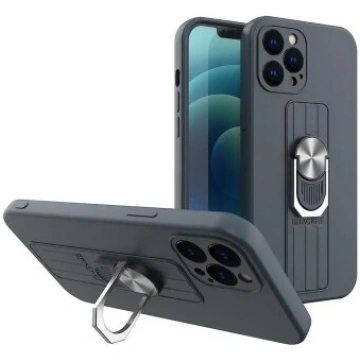 Ring Case silicone case with a finger grip and bas