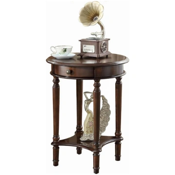 Wooden Console Table with Drawers, Slim Telephone 