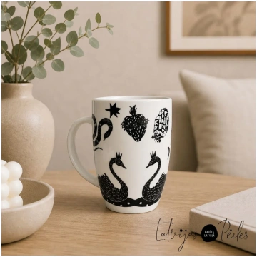 Krūze Gulbji porcelāna Elita Patmalniece