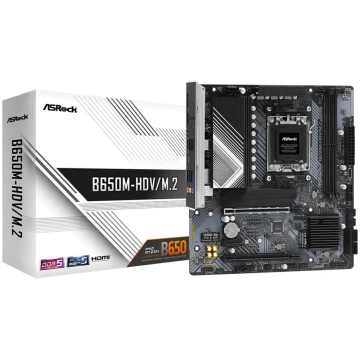Asrock Dēlis B650M-HDV/M.2, AMD Socket AM5, DDR5 6