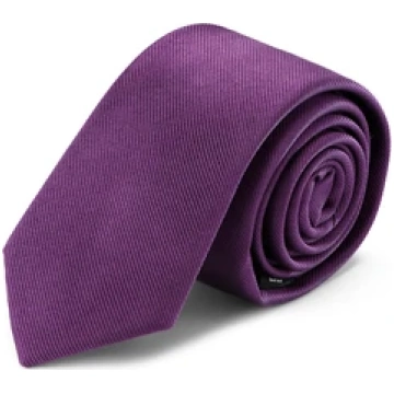 6cm Violeta zīda kaklasaite, smalki rievots audums