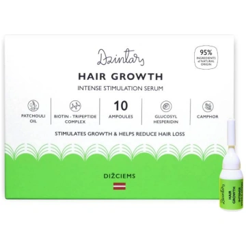 DZINTARS Dižciems serums matu augšanai 5mlxN10