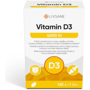 LIVSANE D3 4000 kapsulas N120