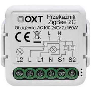 OXT mini releja modulis 2 grupas ZigBee TUYA (SWTZ