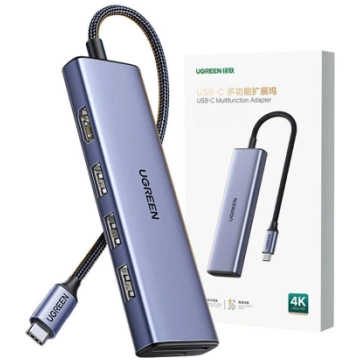 Adapter HUB UGREEN CM511 USB-C to HDMI 3x USB-A 3.