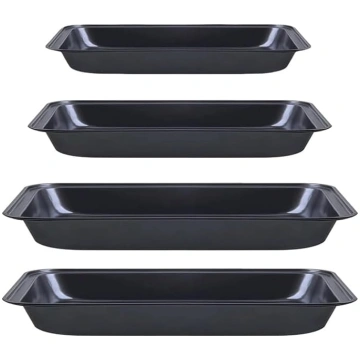 NANONAN 4 Pack Antihaft-Backblech, Heavy Duty Blac