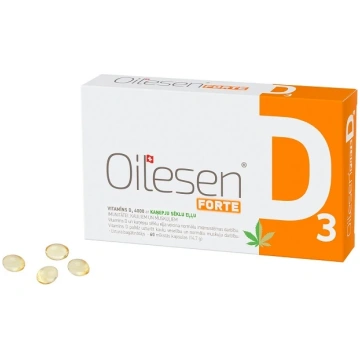 Oilesen forte Vit D3 4000IU, 60 kapsulas