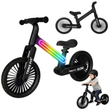 Līdzsvara velosipēds trīsritenis Fix Glow LED meln