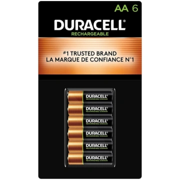 Duracell uzlādējamas AA tipa baterijas, 6 iepakoju