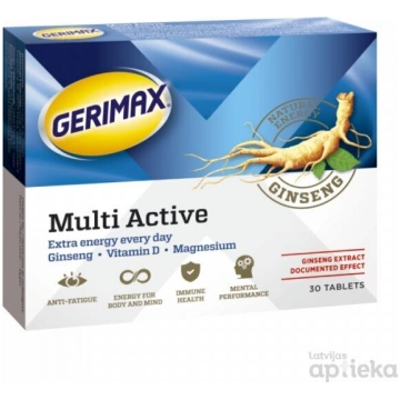 Uztura bagātinātājs Gerimax Multi Active, 30 table