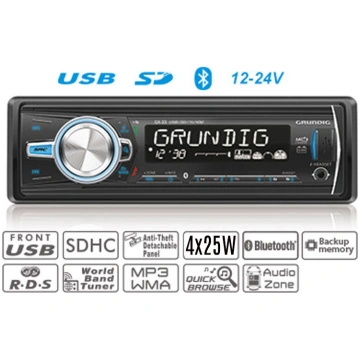 GRUNDIG GX-3324 12/24V Automagnetola ar BLUETOOTH/