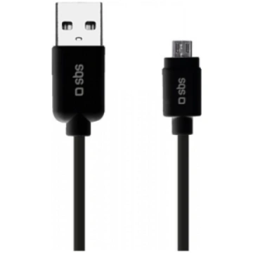 Data Cable USB 2.0 - Micro USB 1m By SBS Black LTH