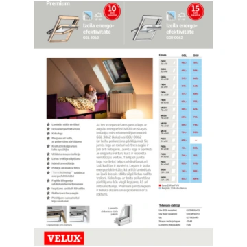 VELUX Jumta logs GGL 3062 MK04 ar dubulto akustisk
