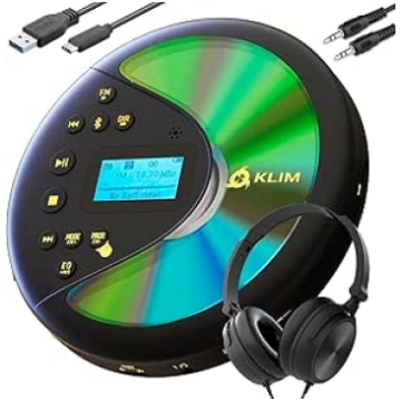 KLIM Discover ar austiņām - pārnēsājams CD atskaņo