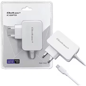 Qoltec Cahrger 65W USB type C, PD (51039)