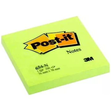 Piezīmju papīrs kvadrāts 3M 654-NG Post-IT