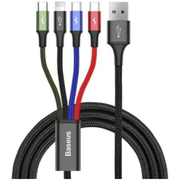 Cable USB Baseus Fast 4in1 2xUSB-C / Lightning / M