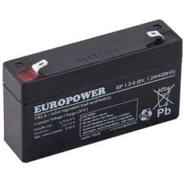 BATTERY 6V 4.5AH VRLA/EP4.5-6 EUROPOWER EMU