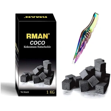 RMAN® 4 kg dabiskās kokogļu kokogles kokosa oglēm 
