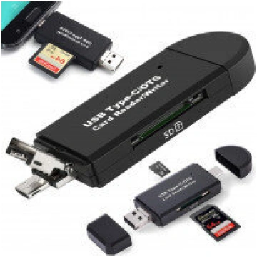 SD karšu lasītājs usb usb -c micro usb 3 in1 Nav n